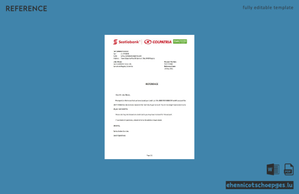 Kolumbien Scotiabank Colpatria Schließungsreferenzbeispiel Vorschau